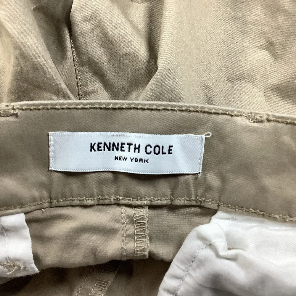 Kenneth‎ Cole Men's Tan Chino Shorts Flat Front Cuffed Casual